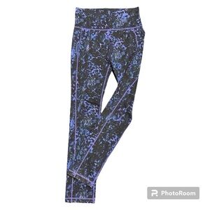 Lululemon Purple Floral Activewear Pants.
